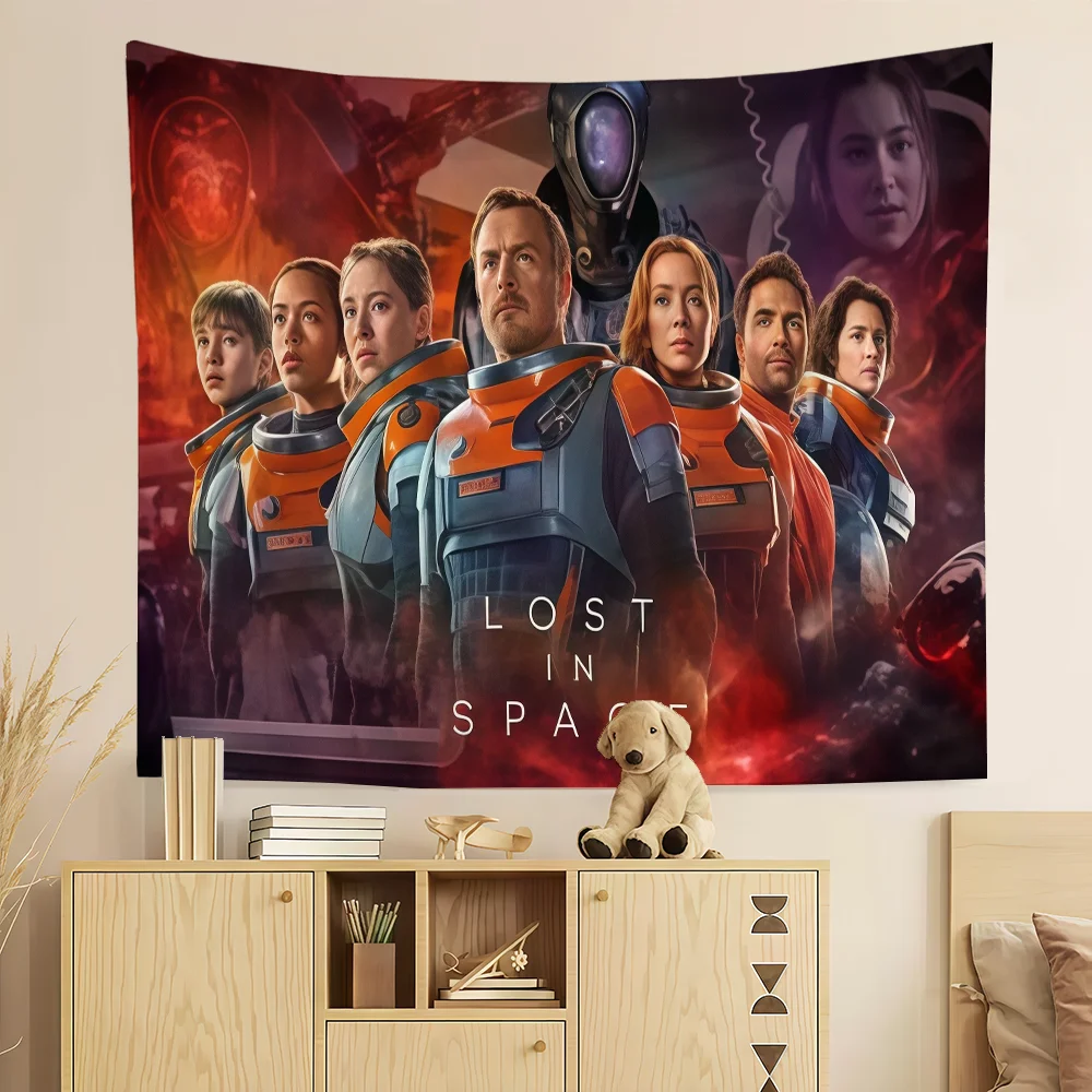 فيلم L-Lost in S-Space العلم مناسب لغرفة النوم في الهواء الطلق هدية ديكور الحفلات نزهة التخييم #3