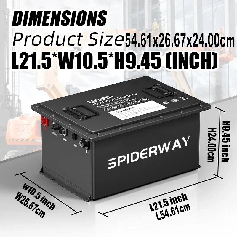 Batteria al litio 36V 105Ah Bluetooth LiFePO4 integrata 200A BMS, con caricabatterie per tosaerba elettrico Toro John Deere
