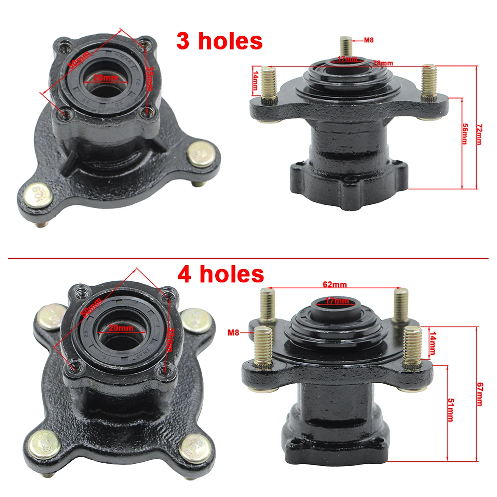 17mm Steering Stand Knuckle Spindle Kit 110mm Disc Brakes for 49cc 50cc 70cc 90cc 110cc ATV GO KART BUGGY UTV QUAD Bicycle
