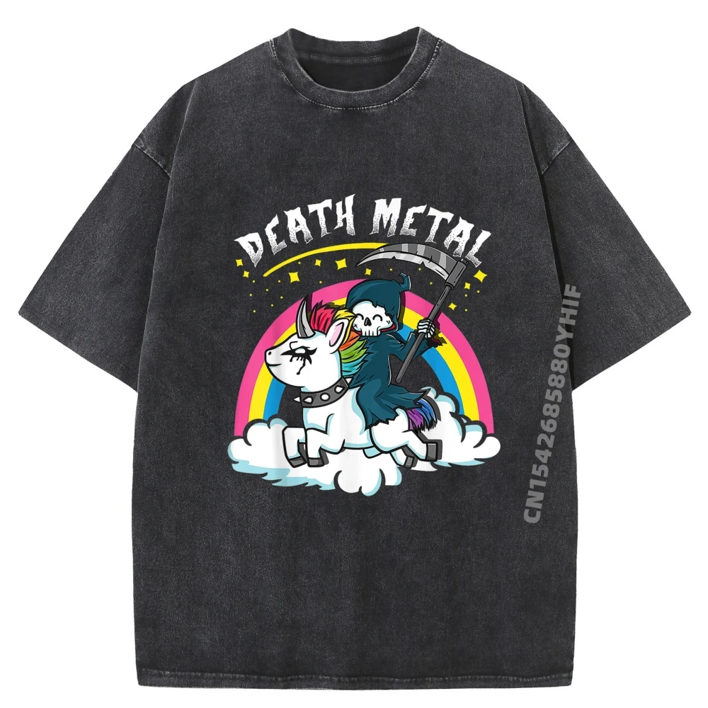 

Mens Printed Tees Funny Rainbow Skeleton Unicorn Festival Black Shirt Graphic Tees Sale EU SIZE Casual Washed Shirt