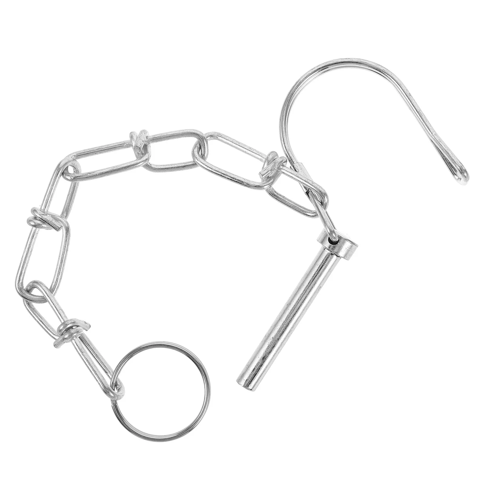

Galvanized Trailer Coupler Pin Lock with Chain Heavy Duty Safety Hitch Pin for Secure Towing of Lawn Garden and Farm Equipment
