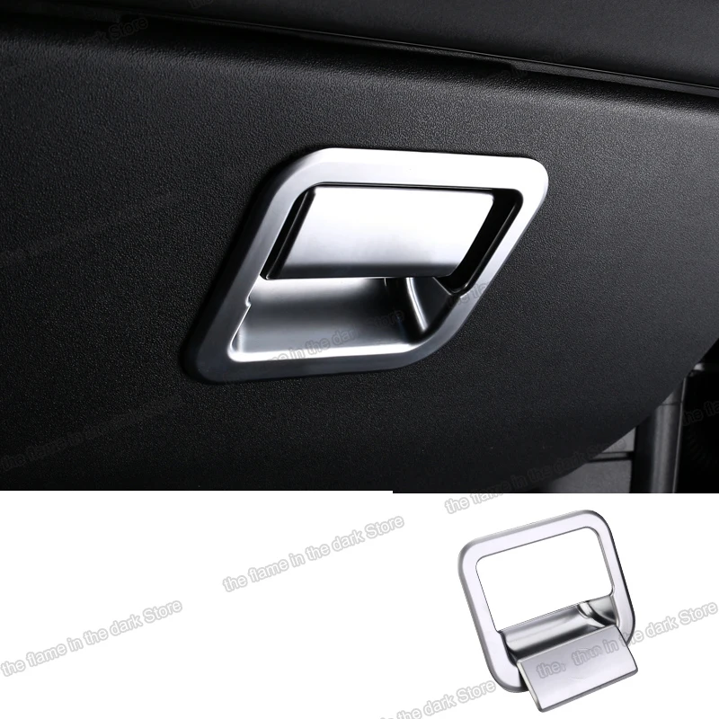 

matt silver abs car co-pilot storage switch handle trims for land rover discovery sport 2014 2015 2016 2017 2018 2019 L550 auto