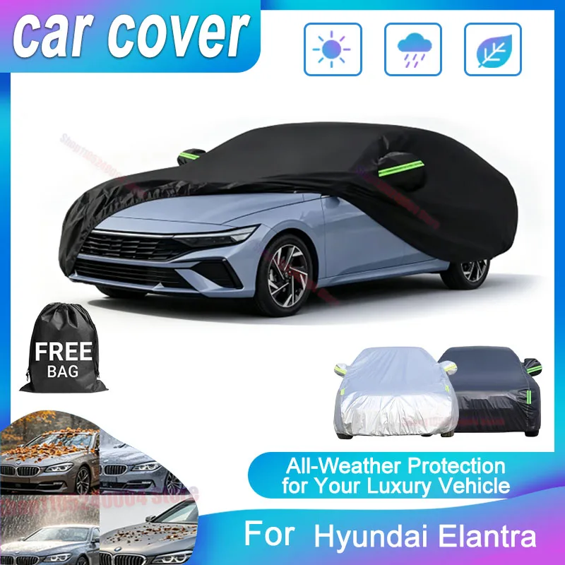 Oxford Cloth Full Car Cover For Hyundai Elantra Outdoor Sun UV Rain Snow Dust Waterproof Vehicle Protection Accessories