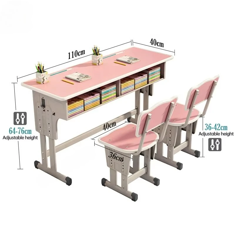 School Desk Wood Furniture Elementary School Stem Classroom Student Desk Double Seat Desk and School Class Chair Chair to Study