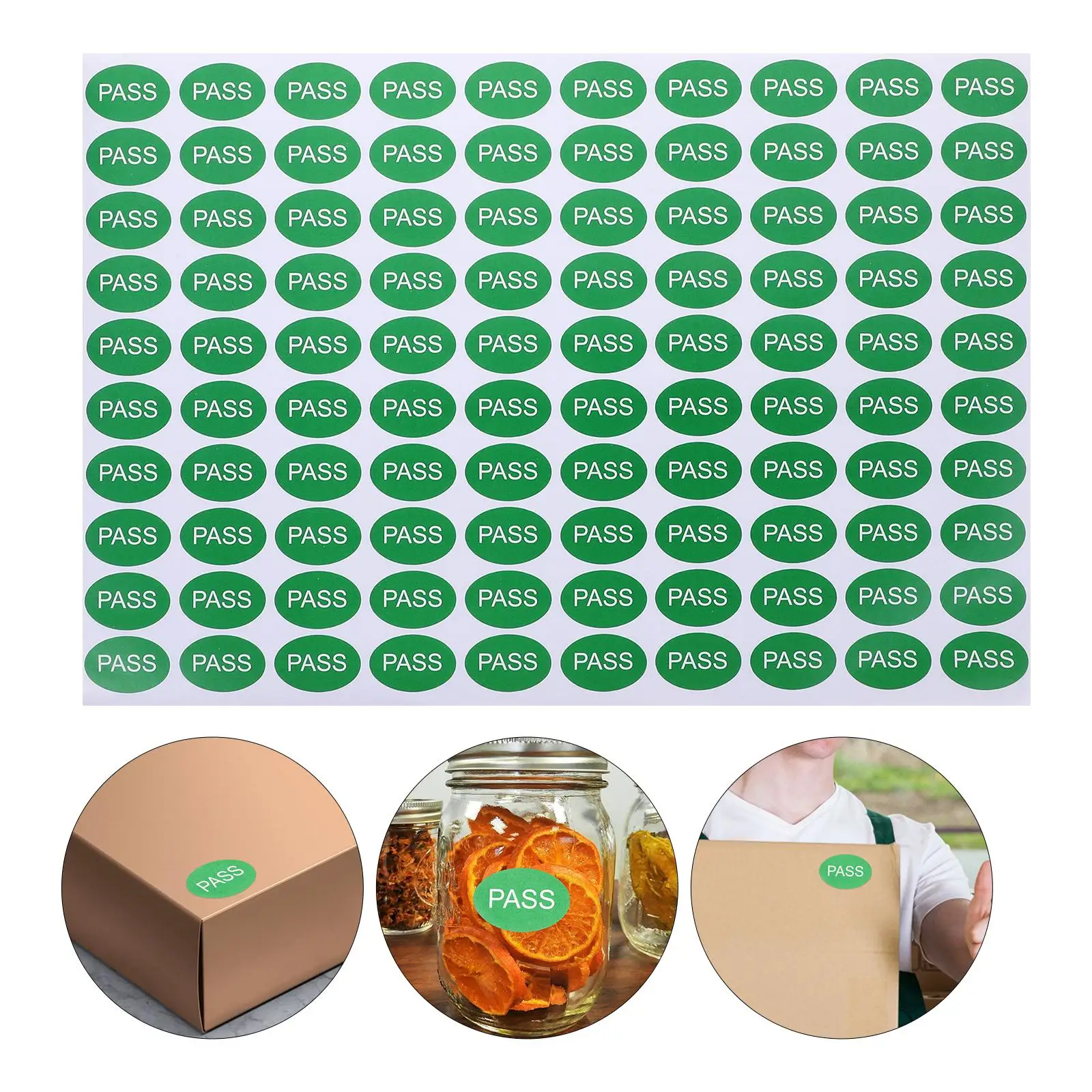 2000 Pcs Circle Stickers Tested Decals Summer Passed Labels Inspection Tag Small Qc
