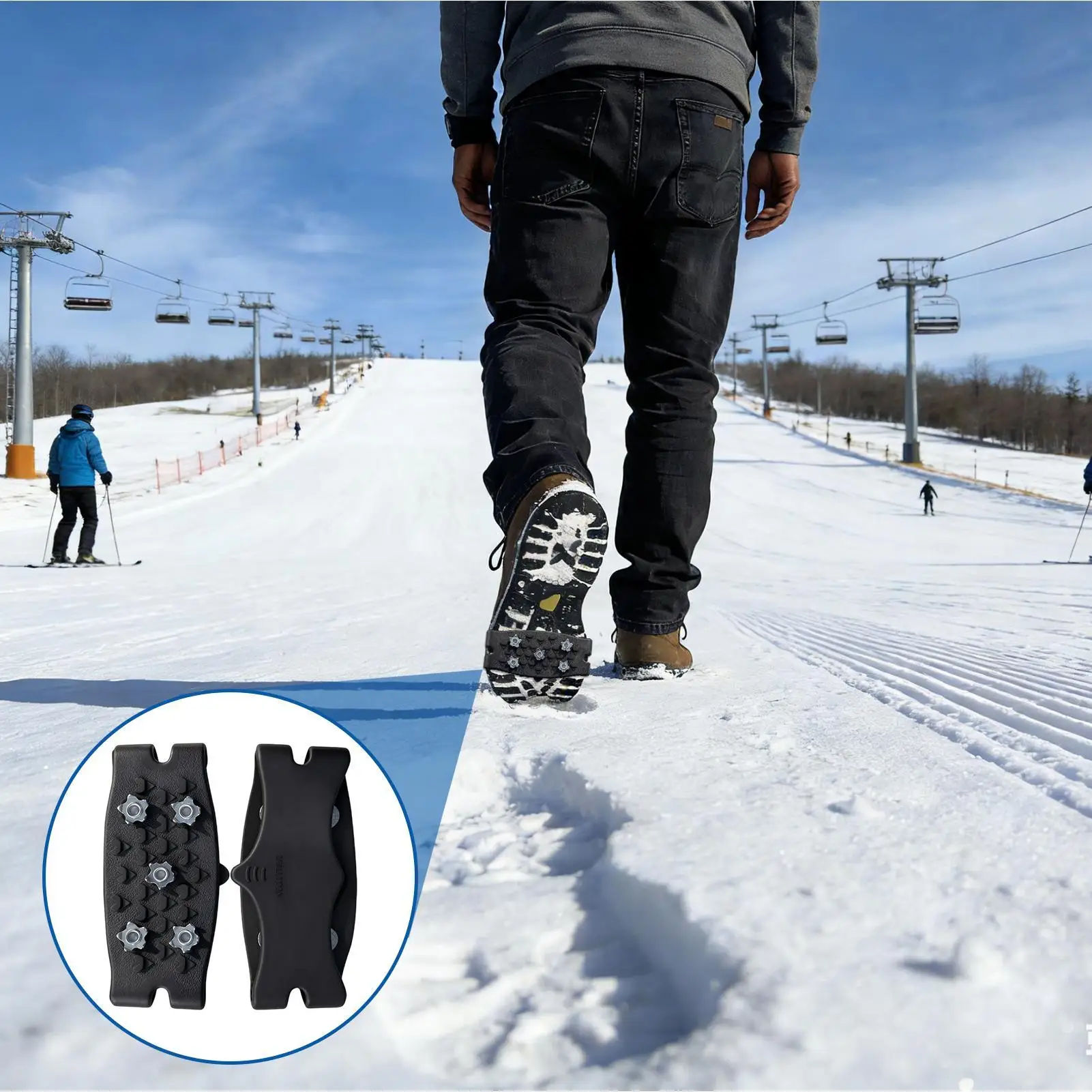 

Противоскользящие шипы-крампоны для обуви, зимние шипы для походов, альпинизма, рыбалки, треккинга и активного отдыха на природе