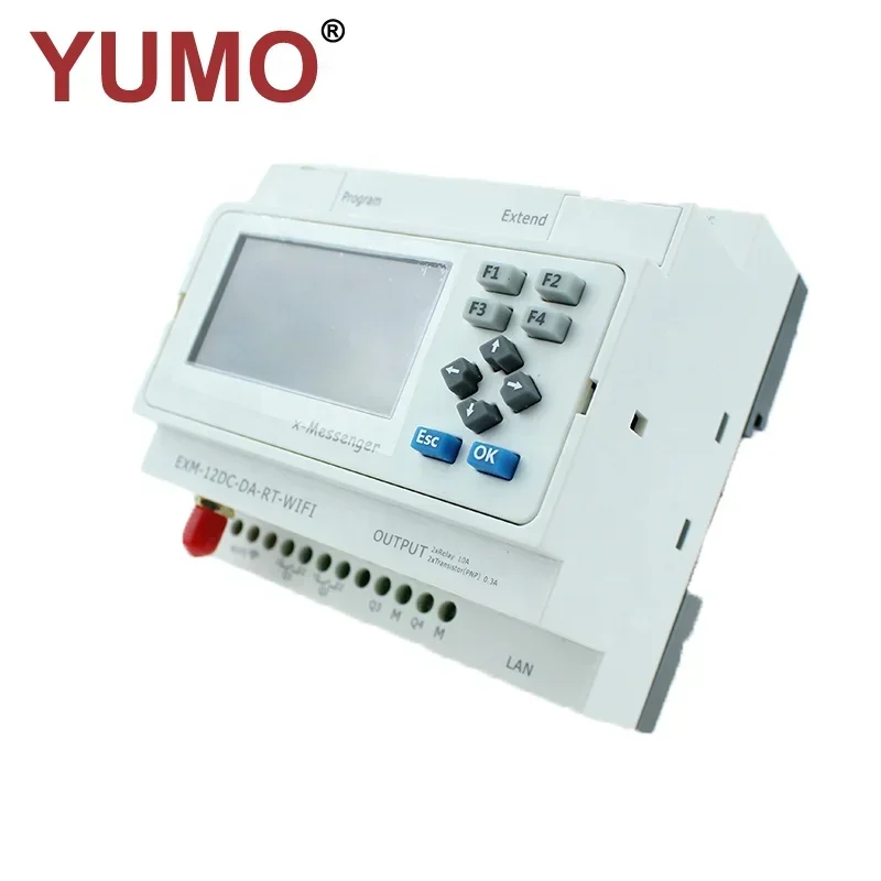 EXM-12DC-DA-RT-WIFI-HMI WiFi PR PLC for automation controller programmable logic controller cpu servo web guide with plc encl
