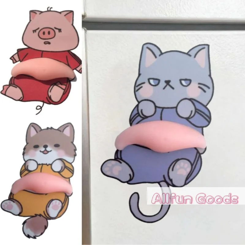 [TG835]1/2Pcs Cute 3D Squeezable Soft Belly Dog Cat Stickers DIY Relieve Stress Mobile Phone Laptop Decoration Decal Home Decor
