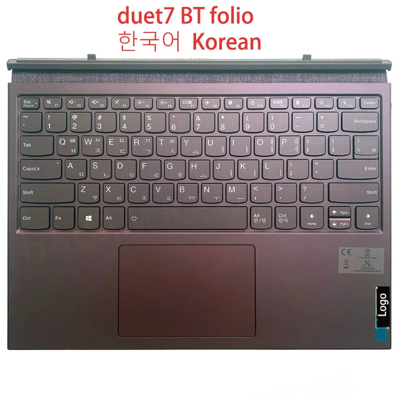 New KO Thai Greece Korea Tablet Keyboard For Lenovo Duet 7 BT Folio Yoga Duet IML 2020 Tablet 2-in-1 Original US Layout Taiwan