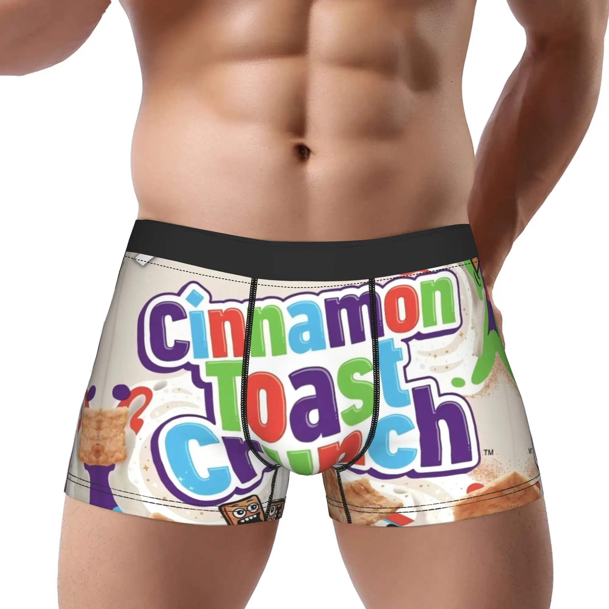 

Мужские трусы-боксеры Cinnamon Toast Crunch, дышащие шорты, нижнее белье для мужчин