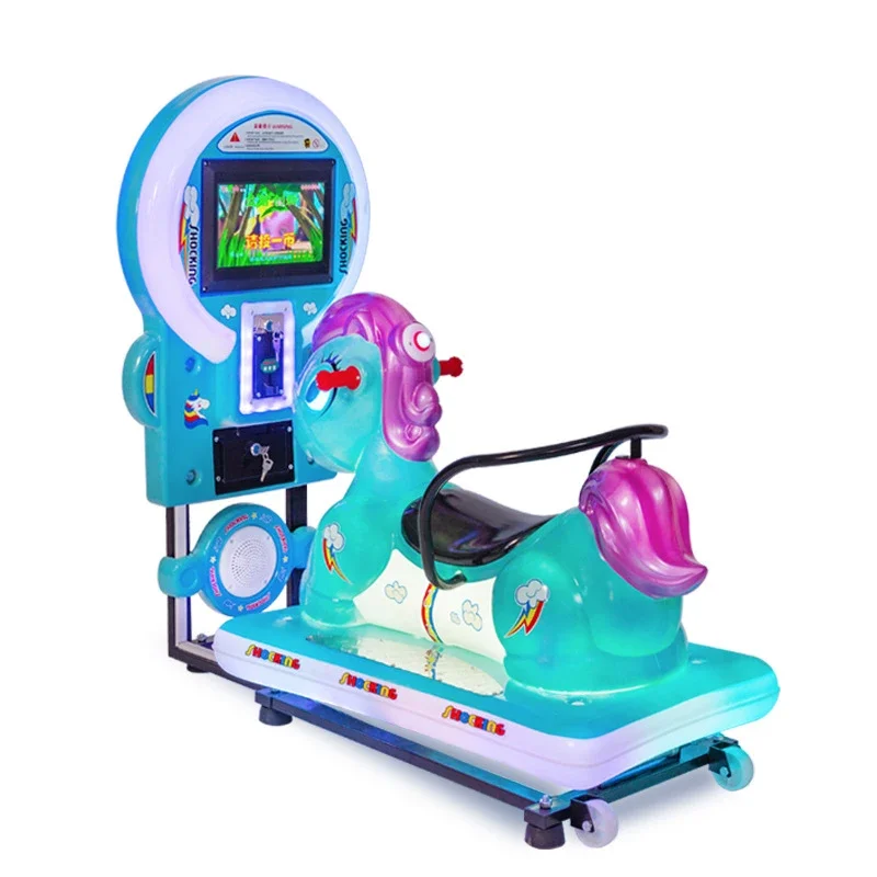 Indoor 3D Coin-Operated Horse Ride Kiddie Rides Children'S Rocking Car