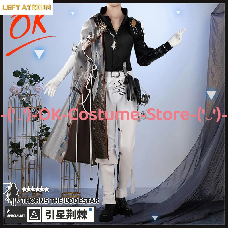 [Tamanho Personalizado] Fantasia de Cosplay Arknights Thorns the Lodestar, Traje de Personagem de Jogo, Uniforme para Festa de Halloween e Carnaval