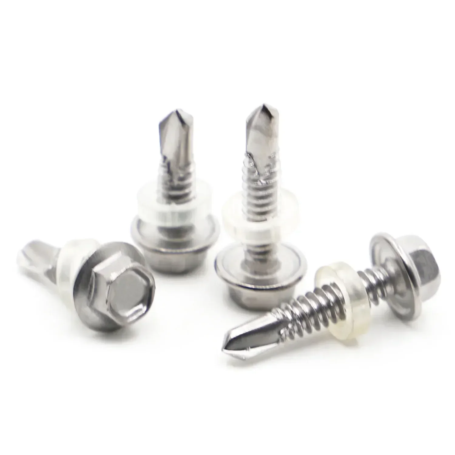 M5.5 M6.3 Stainless Steel Hex Self Drilling Screw Hexagonal Self Tapping Tail Screws 10pcs 410