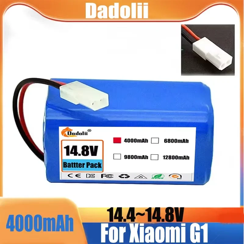 100% Brand New 4S1P 14.4V 4000mAh Li-ion Battery Pack,For XIAOMI MIJIA Mi Robot Vacuum-Mop Essential G1 MJSTG1 R30 R35