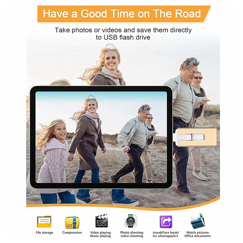 محرك فلاش USB سعة 64 جيجا 3 في 1 محرك فلاش USB متنقل، محرك أقراص ذاكرة USB، محرك إبهام USB