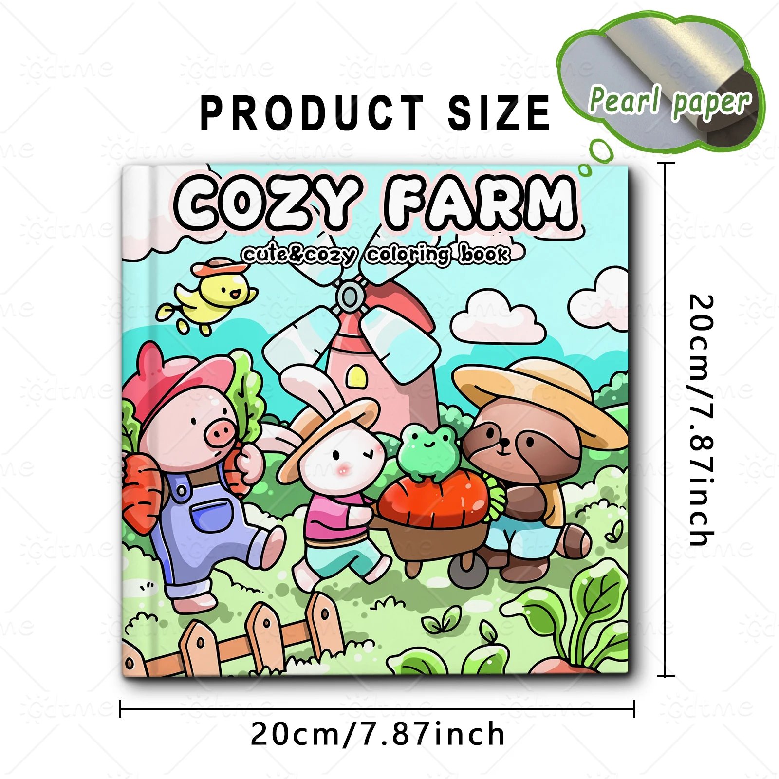 COZY FARM Bold-easy Patterns Coloring Book for Adults Cute Drawing Book Perfect Gift for Party and Birthday image 3
