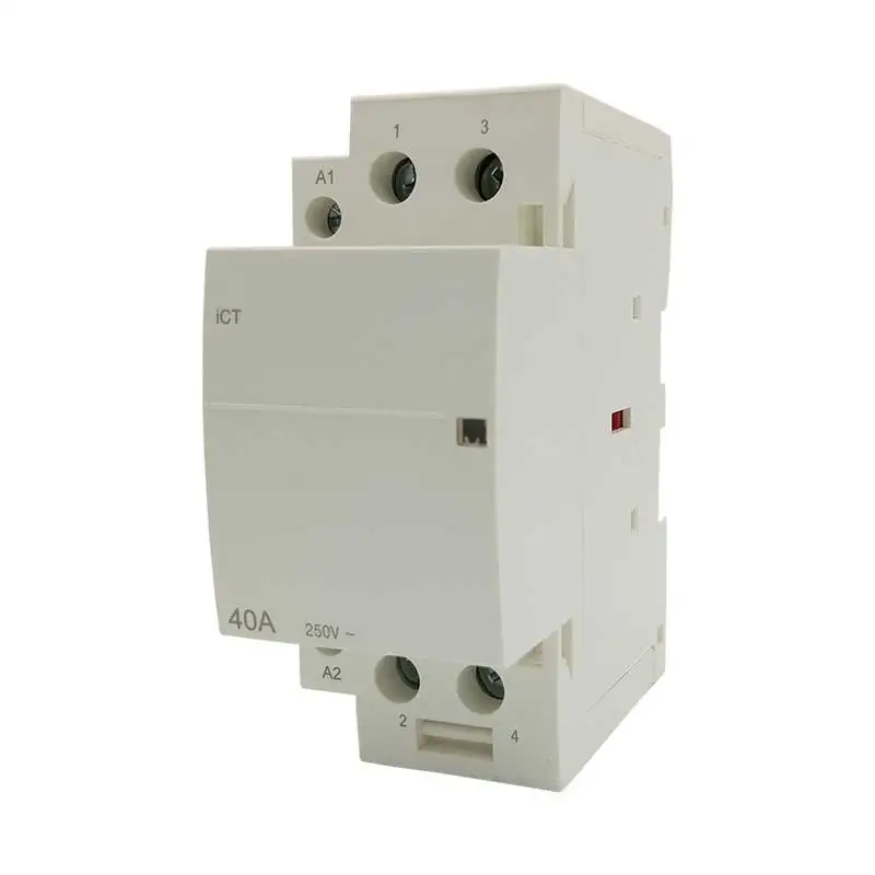 Sediнтактор Schneider iCT 40A 63A Contator Modular 2P 2NO 1NO1NC DC24V 110V AC220V Contator Doméstico Automático Tipo Trilho Din