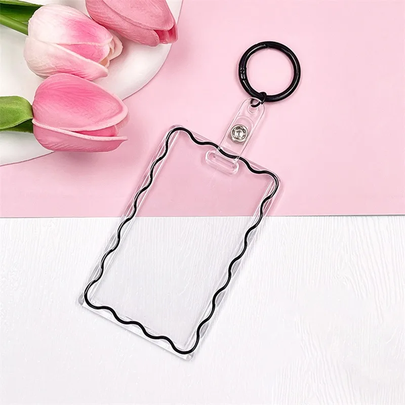 Kreatives Design Kpop Fotokartenhalter Transparenter Kartenhalter Schlüsselanhänger Fotohüllen Buskartenhalter Studentenausweishülle Fotoschutz – Detail 40