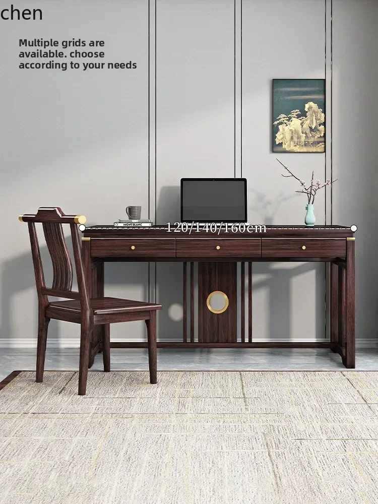 a5--Solid Wood Desk Purple Sandalwood Study Furniture Home Lig Luxury Calligraphy Painting Desk
