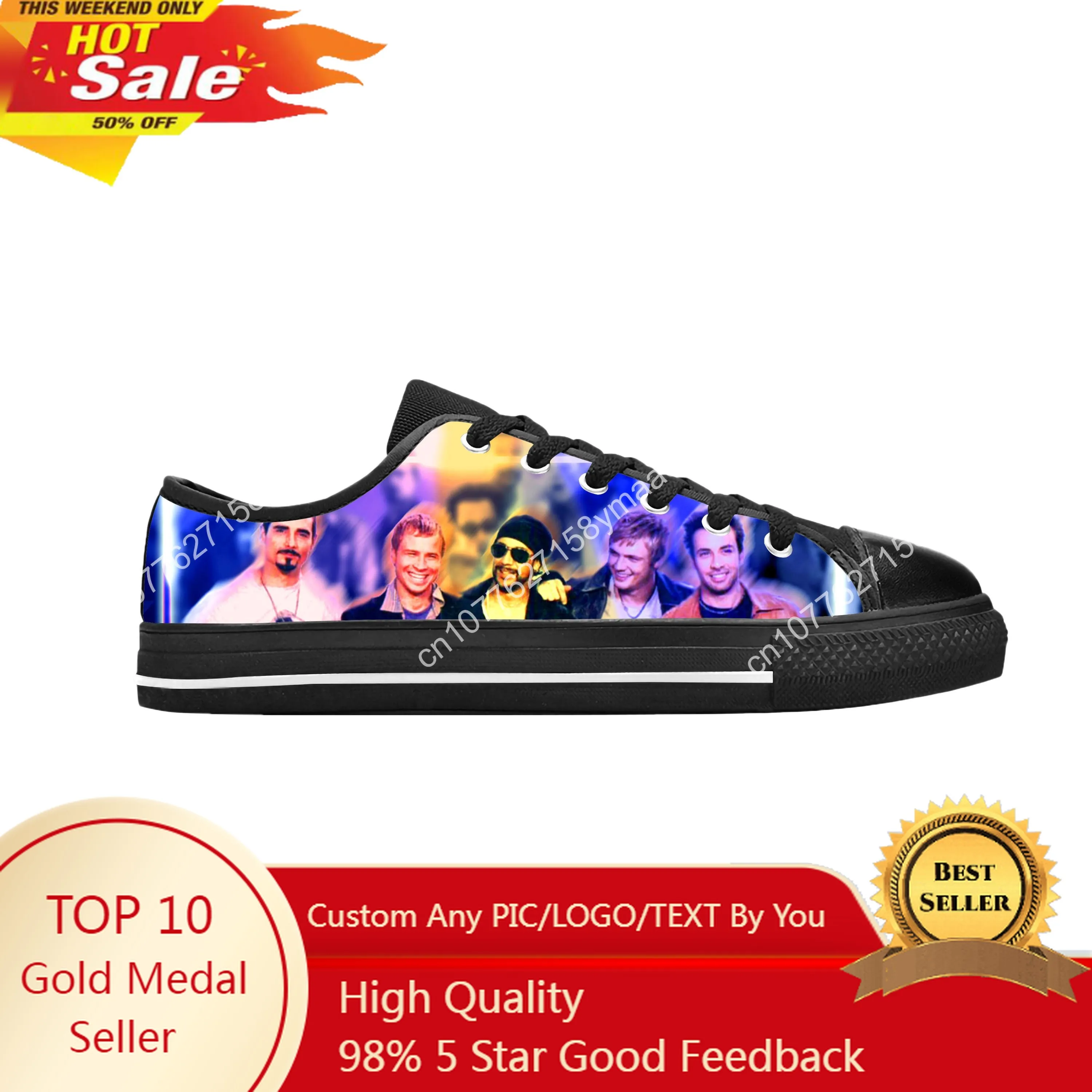 

Backstreet Boys Pop Rock Band Music Singer Fashion Casual Cloth Shoes Low Top Comfortable Breathable 3D Print Men Women Sneakers