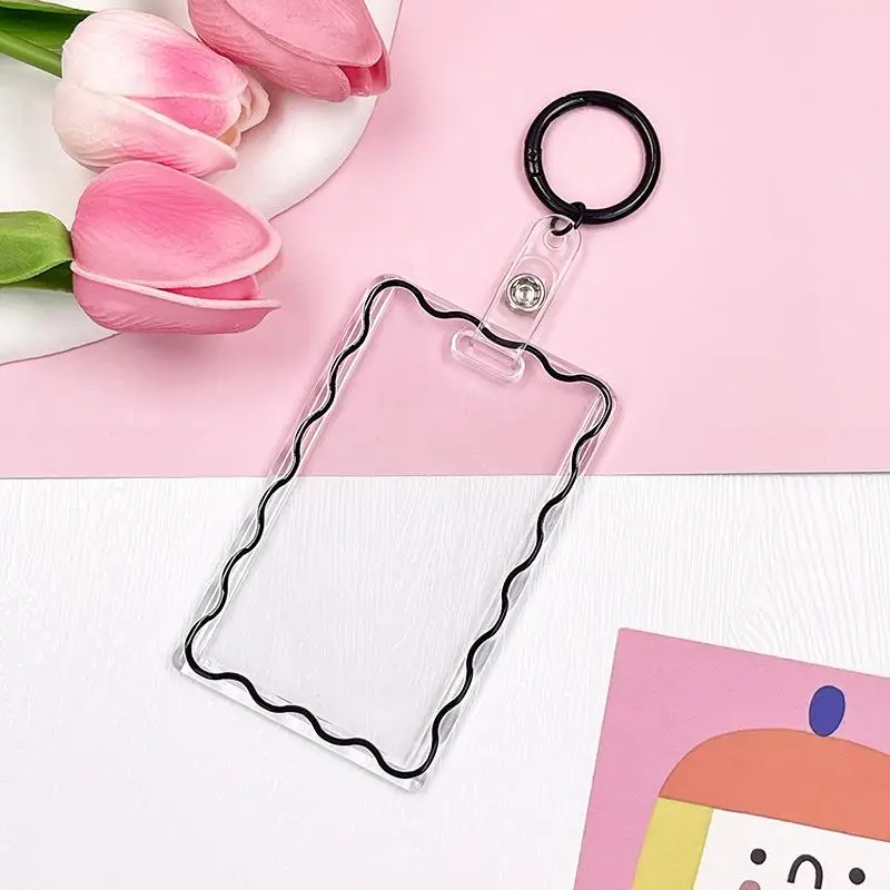 Acrylic 3 Inch Photocard Holder Transparent 3 Inch Idol Card Holder Photo Sleeves Bus Card Student Card Case Photo Protector
