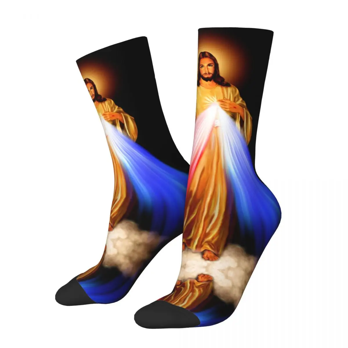 

Divine Mercy Jesus Christ Socks Accessories For Men Women Catholic Sacred Heart of Jesus Print Socks Comfortable Best Gifts