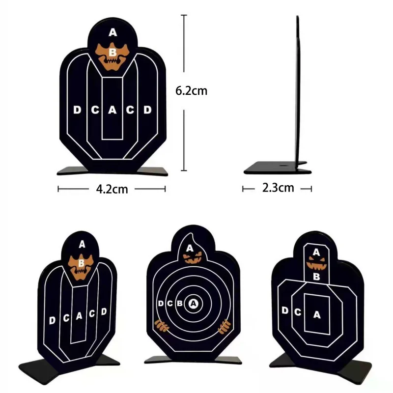 3-Pack Small People Steel Inoxidable Targets Metal Alloy Shooting Practice Goals