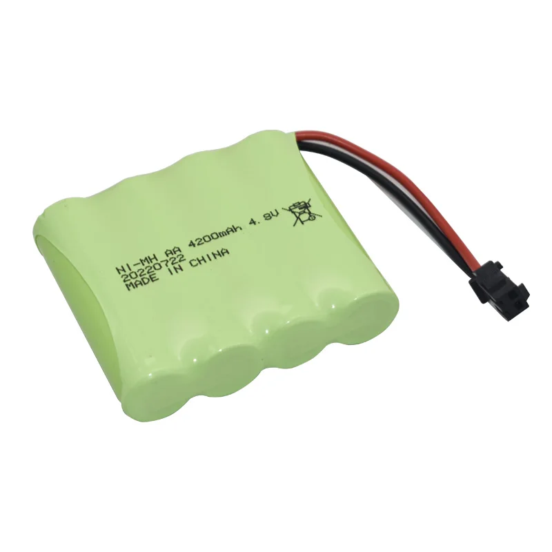 4200Mah 4.8V AA Ni-MH แบตเตอรี่แบบชาร์จไฟได้สำหรับของเล่น RC ถังหุ่นยนต์หุ่นยนต์รถไฟหุ่นยนต์4.8V 3500Mah AA ด้วย SM/JST/EL-2P/Tamiya