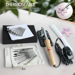 Fabric Flower Ironing Machine Ironing Ironing Tool Set Flower Making Tools DIY Adjustable Temperature Ball Spatula (EU Plugs)
