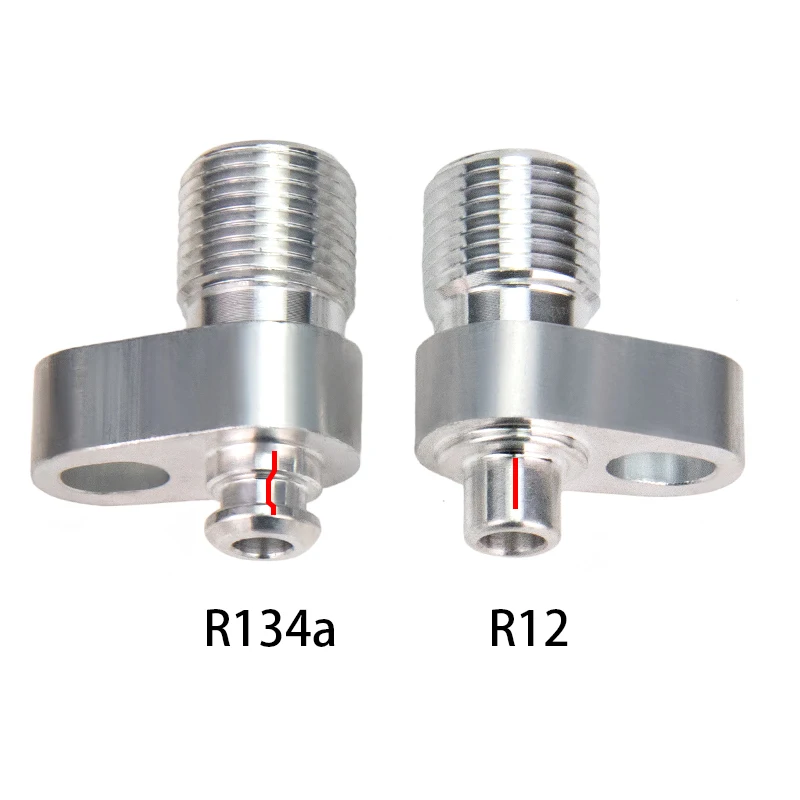 مخصص A/C خطوط التيار المتناوب ضاغط مجفف مكثف تركيب المبرد محول لخرطوم تكييف الهواء التلقائي R134a