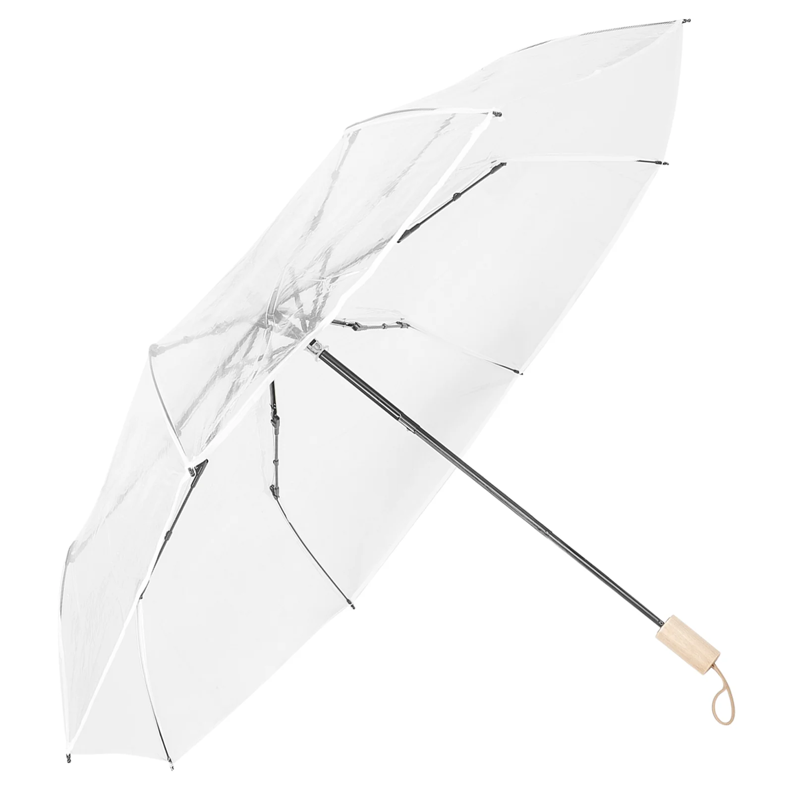 Fully Automatic Ten-bone Folding Transparent Umbrella Clear Pocket Mini Pvc Parasol