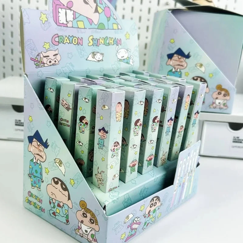 New Anime Cartoon Crayon Shin-Chan Noob Gel Pen Exquisite Box Packaging Neutral Pen Student Stationery Office School Supplies