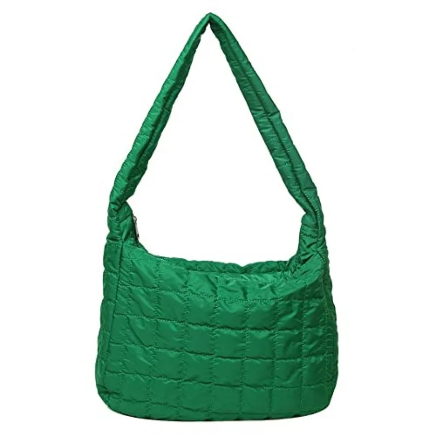 

Women Puffer Tote Bags Lightweight Quilted Padding Shoulder Bag Lightweight Nylon Cotton Padded Large Tote Bags