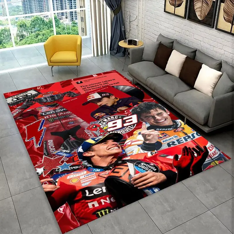 Racing moto Rafael Marquez Non-Slip Area Rug for Living Room,Bedroom,Playroom,Soft Carpet Floor Mat Home Decor Rug  Room