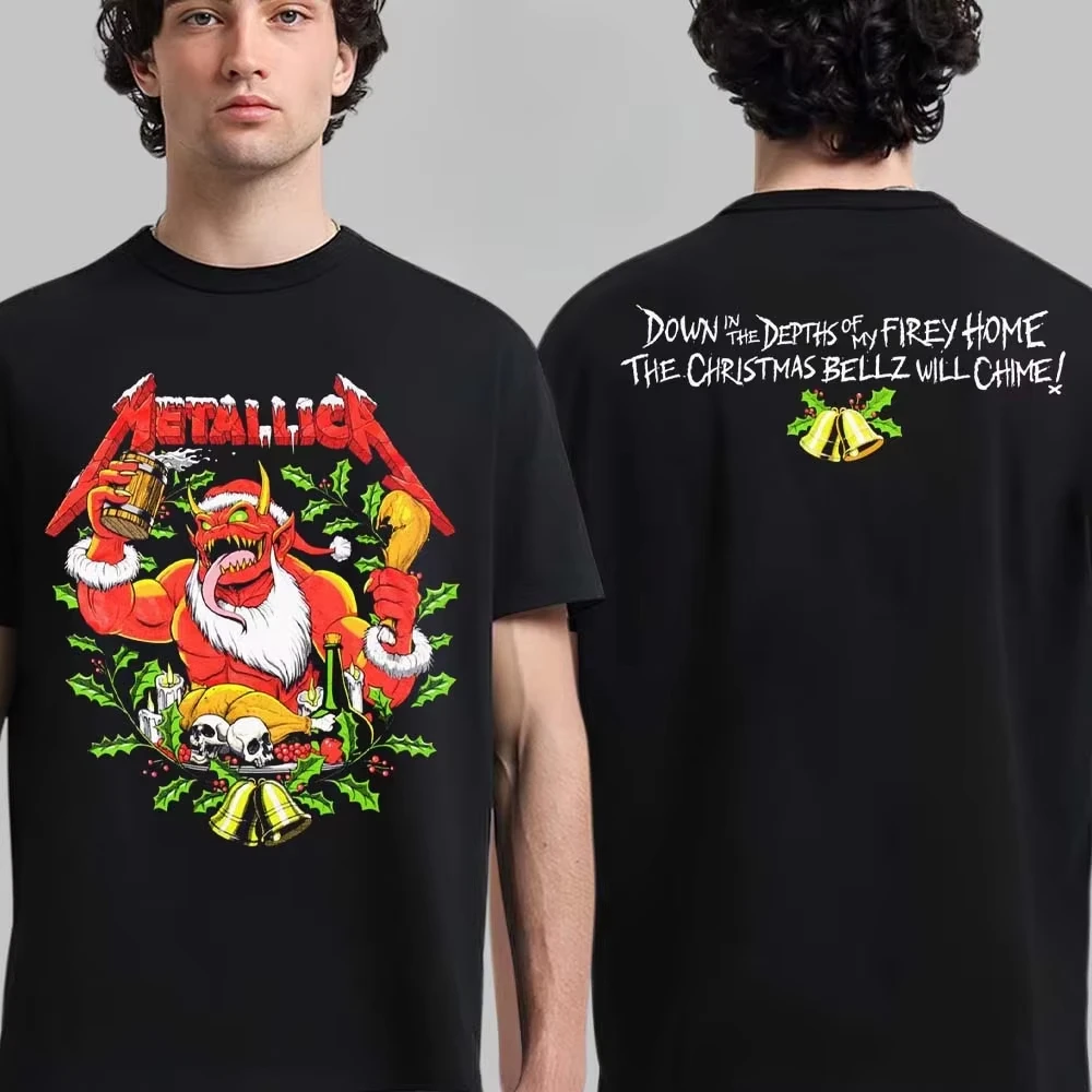 2026 Fit Metallica Graphic Cotton Band T-shirt Unisex Summer Short Sleeve Fashion Brand Tee Luxury Casual Vintage T-shirt Ins