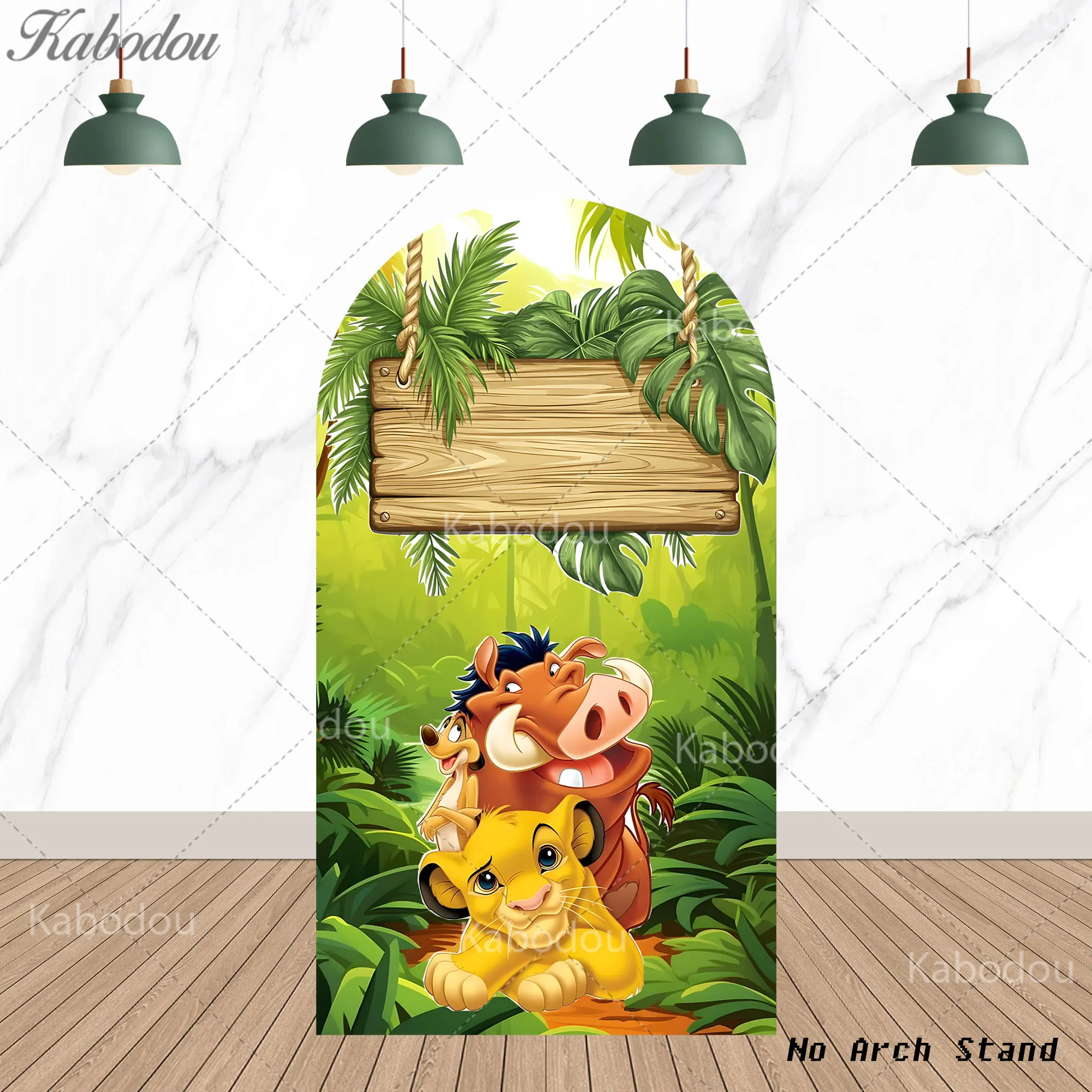 The Lion Kings Backdrop Arch Cover Boys Birthday Party Decor Baby Shower Simba Photo Poster Photography Background Studio Props - view 2