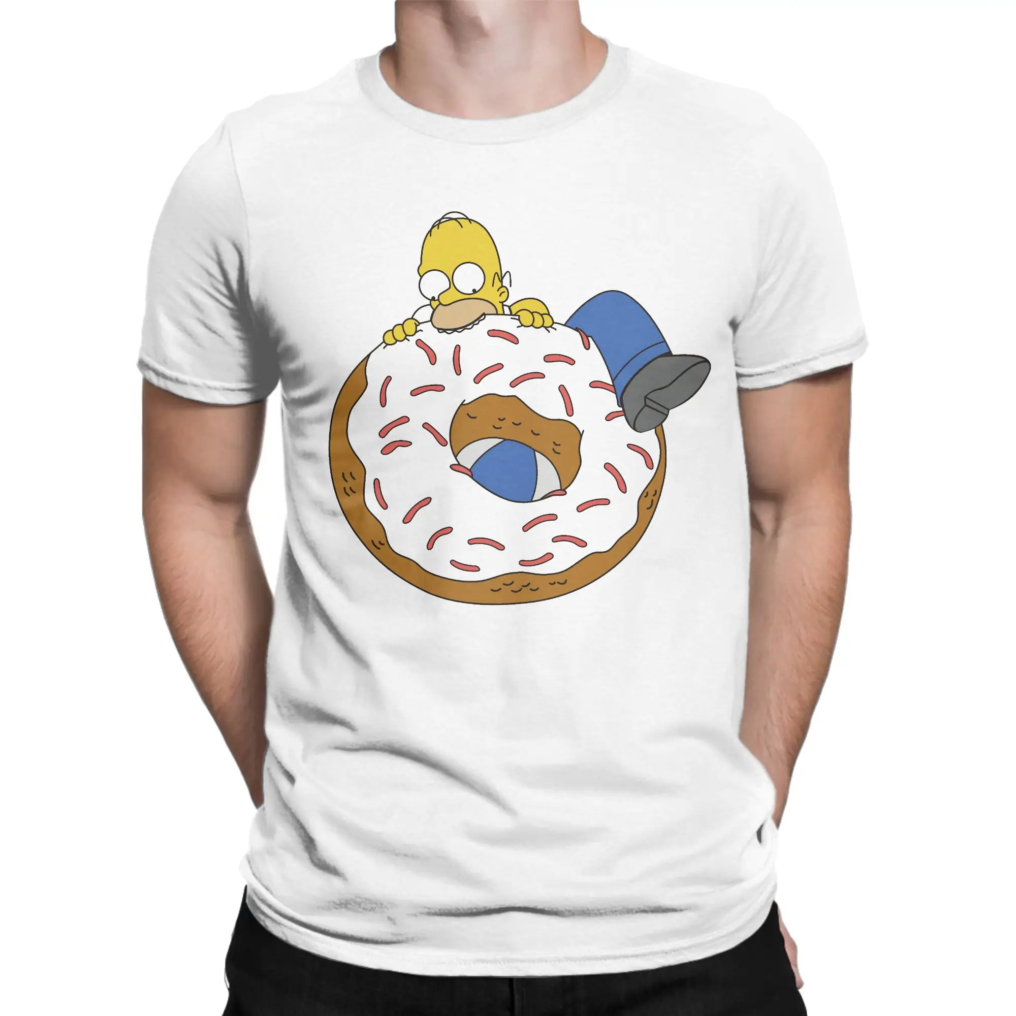Amazing Cartoon S-Simpsons T-Shirts Men Round Neck Cotton T Shirts  Short Sleeve Tees Big Size Clothes