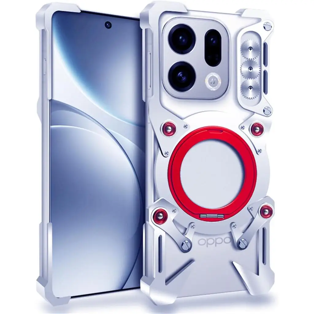 

Magnetic Metal Case for OPPO Find X9 Pro with Kickstand Rotatable Holder