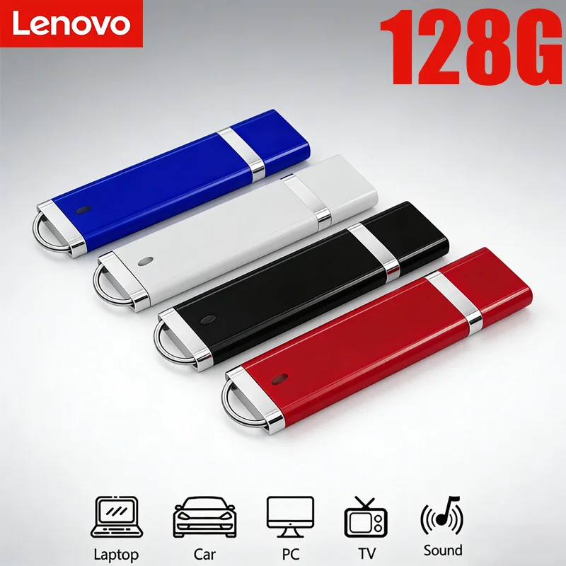 

Lenovo Flash Drives 128GB USB 2.0 Mini High Speed Metal Pendrive Stick Drive Waterproof Scratch-Resistant Durable USB Drive