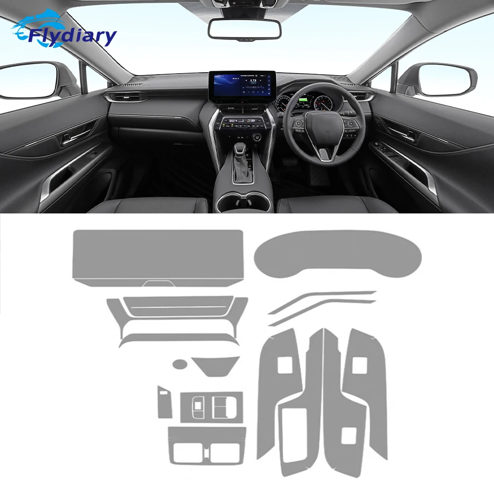 For Toyota Venza 2021-2023 Car interior Center console transparent TPU Paint protective film Anti scratch sticker LCD screen PPF