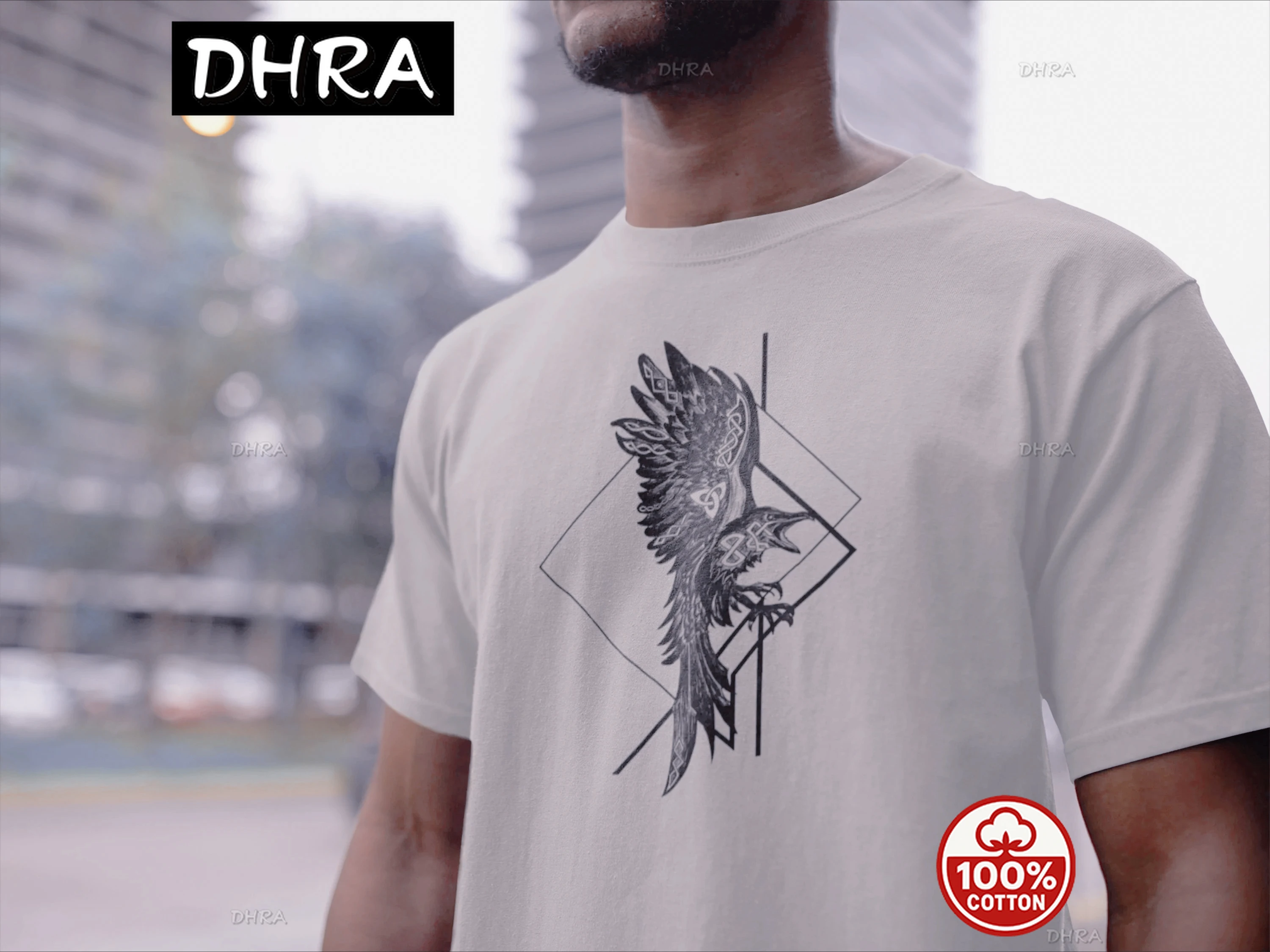 

Summer Vintage Graphic Crow Tee shirt Animal Print TShirt Mens Unisex Tee Gift streetwear Hot Sale Printed T-shirt Top