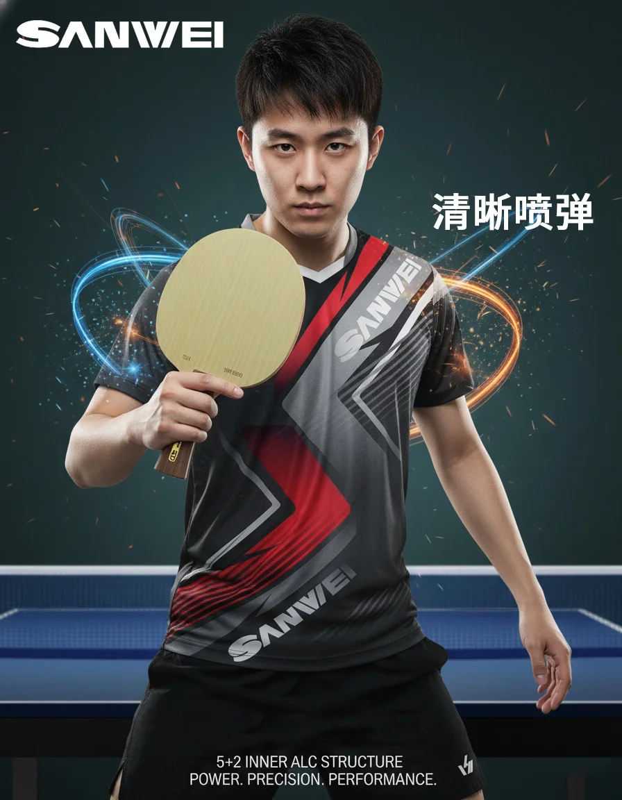 Original SANWEI Tischtennisschläger 702A Tischtennisschläger Ping-Pong-Schläger Professionelle Schläger – Detail 5
