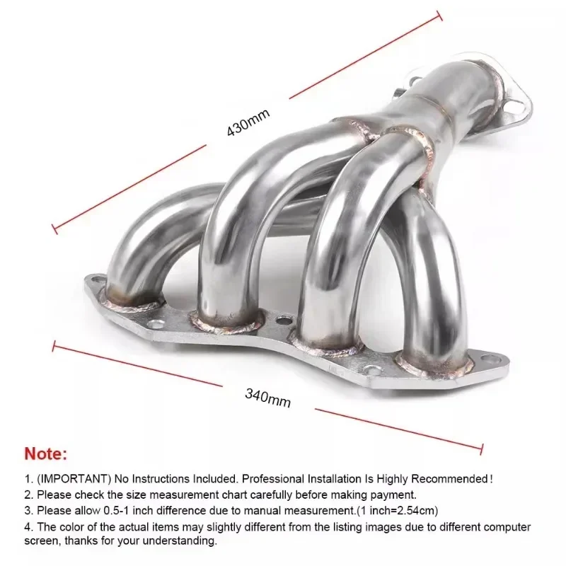 New  Automotive Modified Stainless Steel Exhaust Manifold For Honda Civic 01-05 DX/LX EM/ES D17A