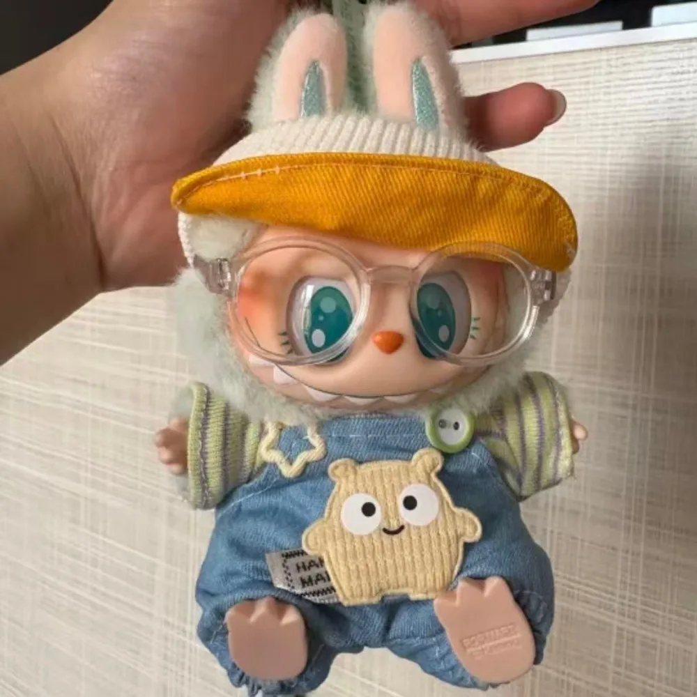 

17 см плюшевая кукла одежда декоративные игрушки с героями мультфильмов комбинезон DIY Kawaii плюшевые куклы комбинезон со шляпой для девочек подарок