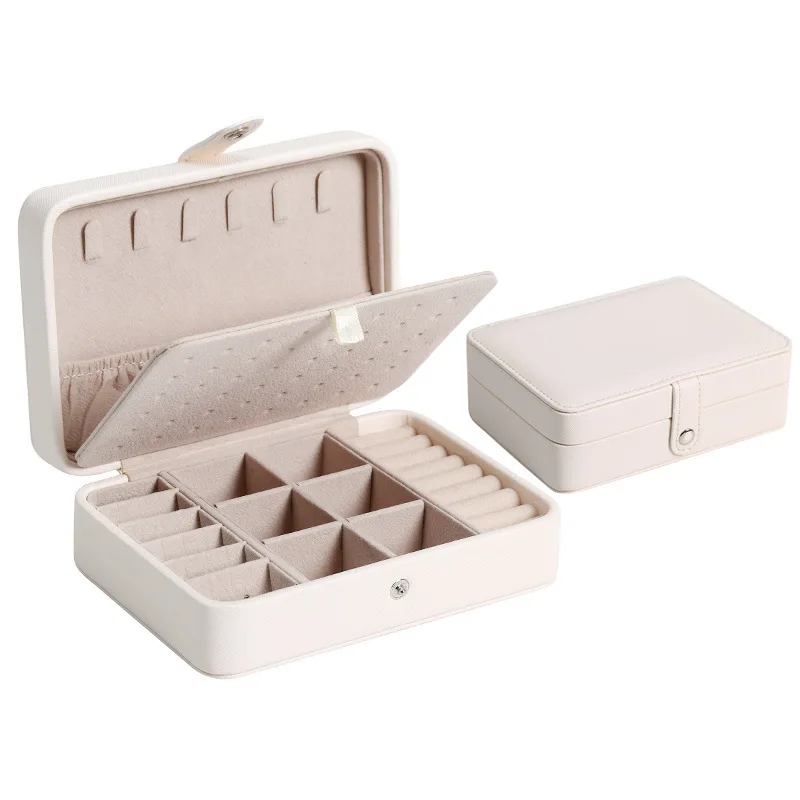 

New Jewelry Boxes Leather Jewelry Box Organizer Jewelry Display and Packaging Ring Box Suitable for Earrings and Rings