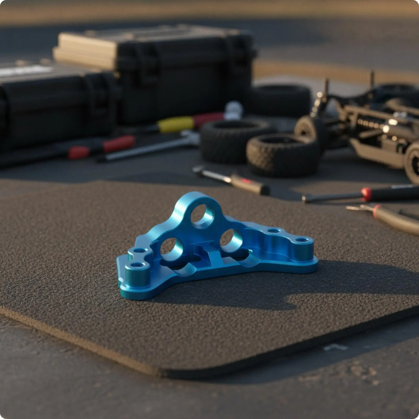 Aluminum Shock Mount Upright Base for RC Car XV02 Model W106 22056 Chassis Absorption Upgrade Blue