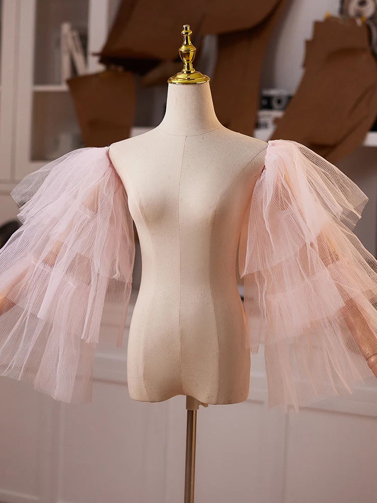 pink-handmade-sleeve-covers-design-sense-new-2026-year-conference-host-evening-gown-accessories-arm-cover-fairy-forest-system