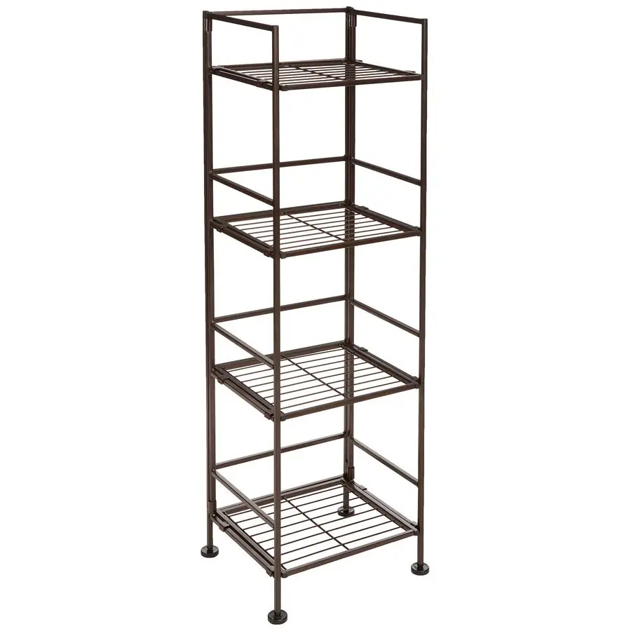 

Basics 4Tier Iron Towel Shelf Black 11.4L x 11.8W x 44.5H for Bathroom