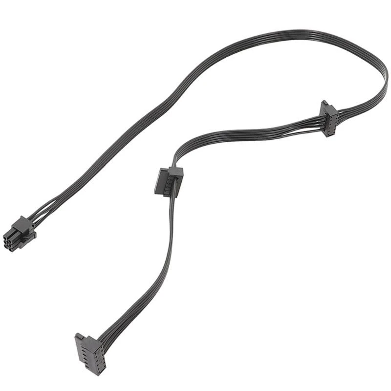 Y4UE 6Pin to SATAX3 Power Cable for Corsair RM RMX Power Modulars 41x0.16TS 80cm