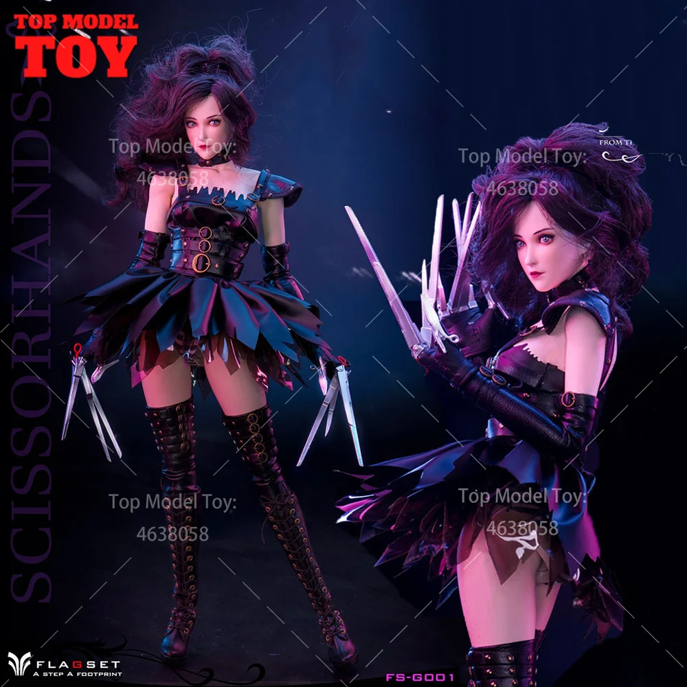 

FLAGSET FS-G001 1/6 Scale Scissorhands Girl Moveable Doll 12" Female Soldier Action Figures Full Set